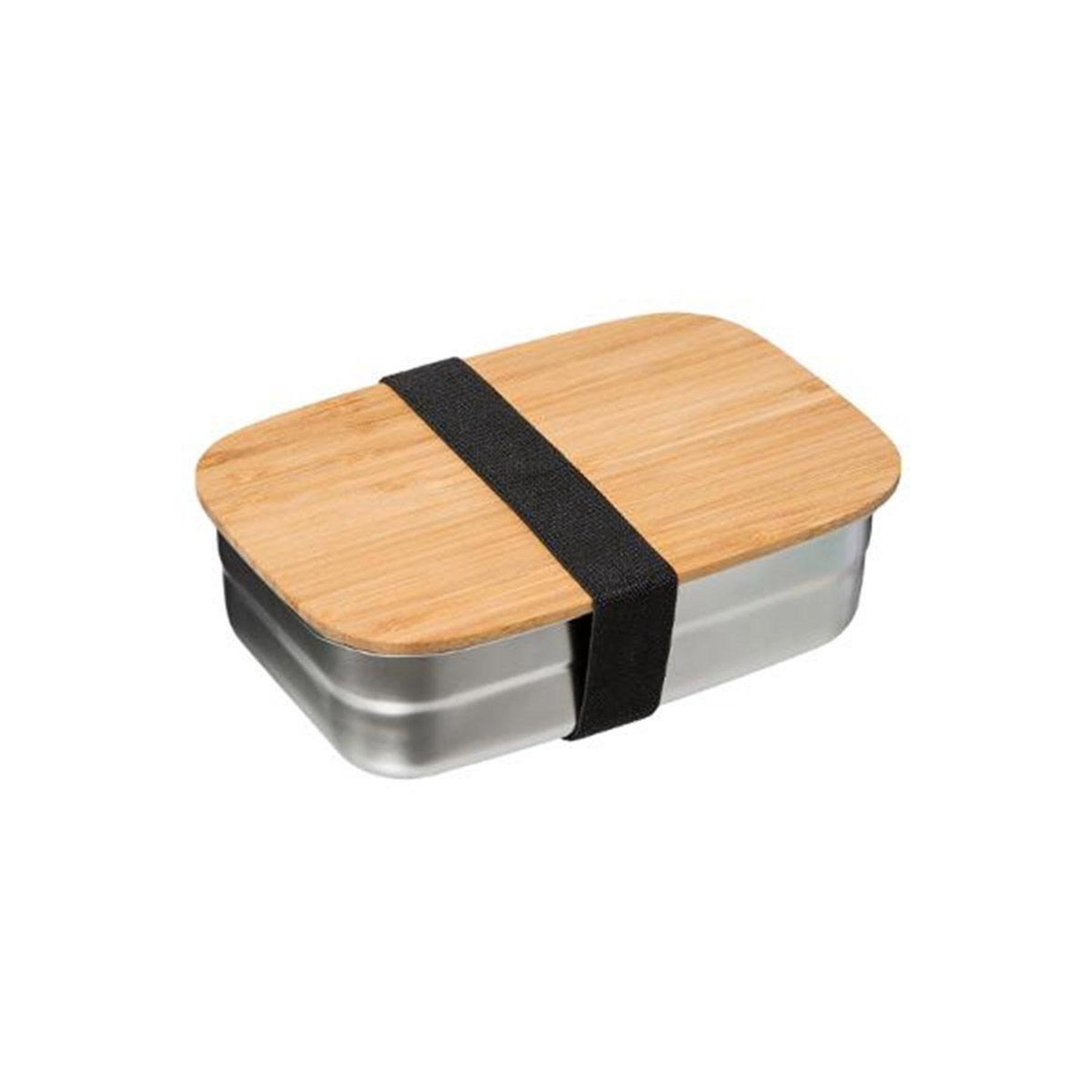 Voir la diapositive 1 : FIVE Lunch box repas  inox & bambou  0,85l argent