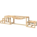 PAWHUT Passerelle agility chiens - Passerelle pour parcours canins d'Agility - bois de sapin pré-huilé