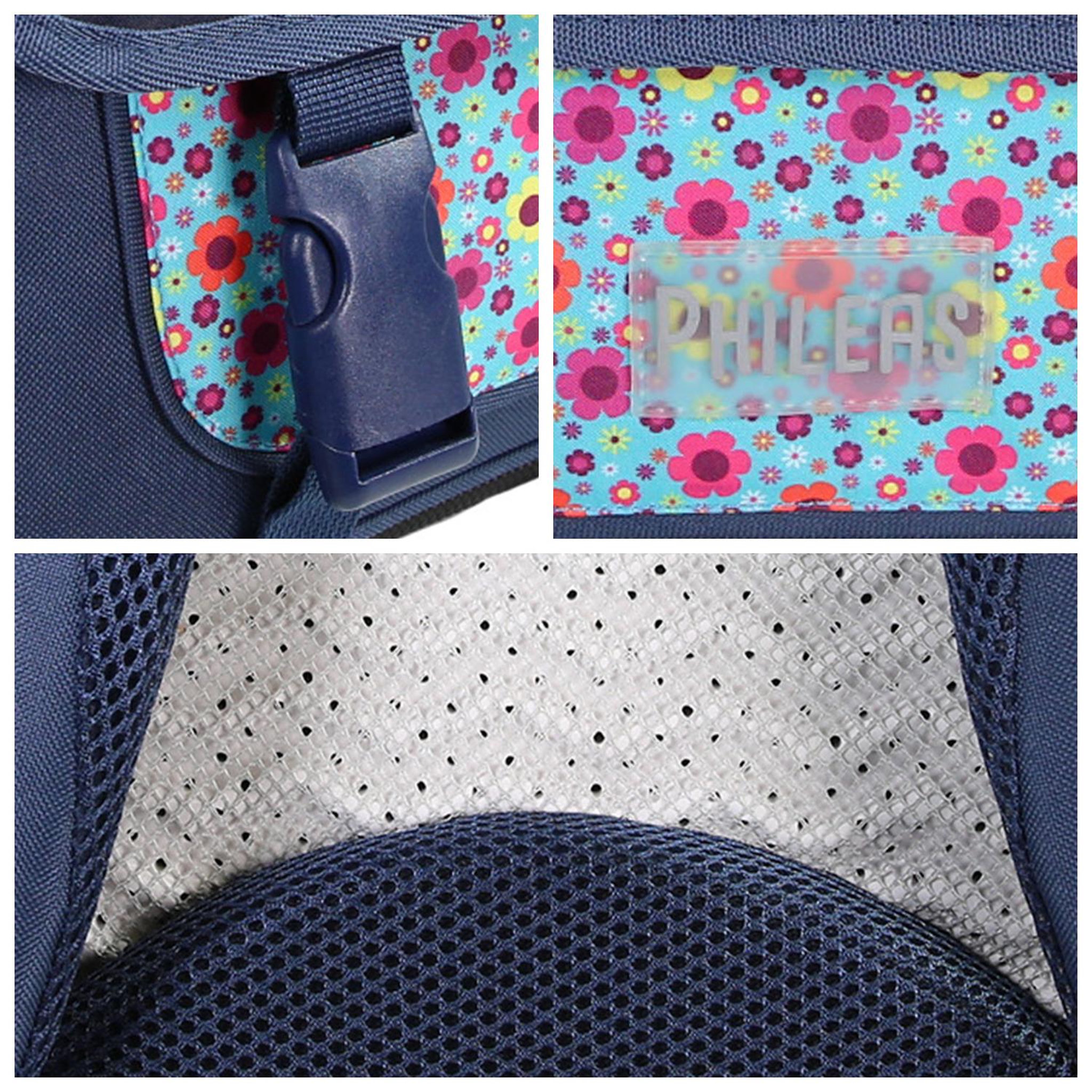 Voir la diapositive 6 : Bagtrotter Cartable Scolaire Primaire 38cm Phileas - Papillon Bleu Marine  2 Compartiments - Bagtrotter