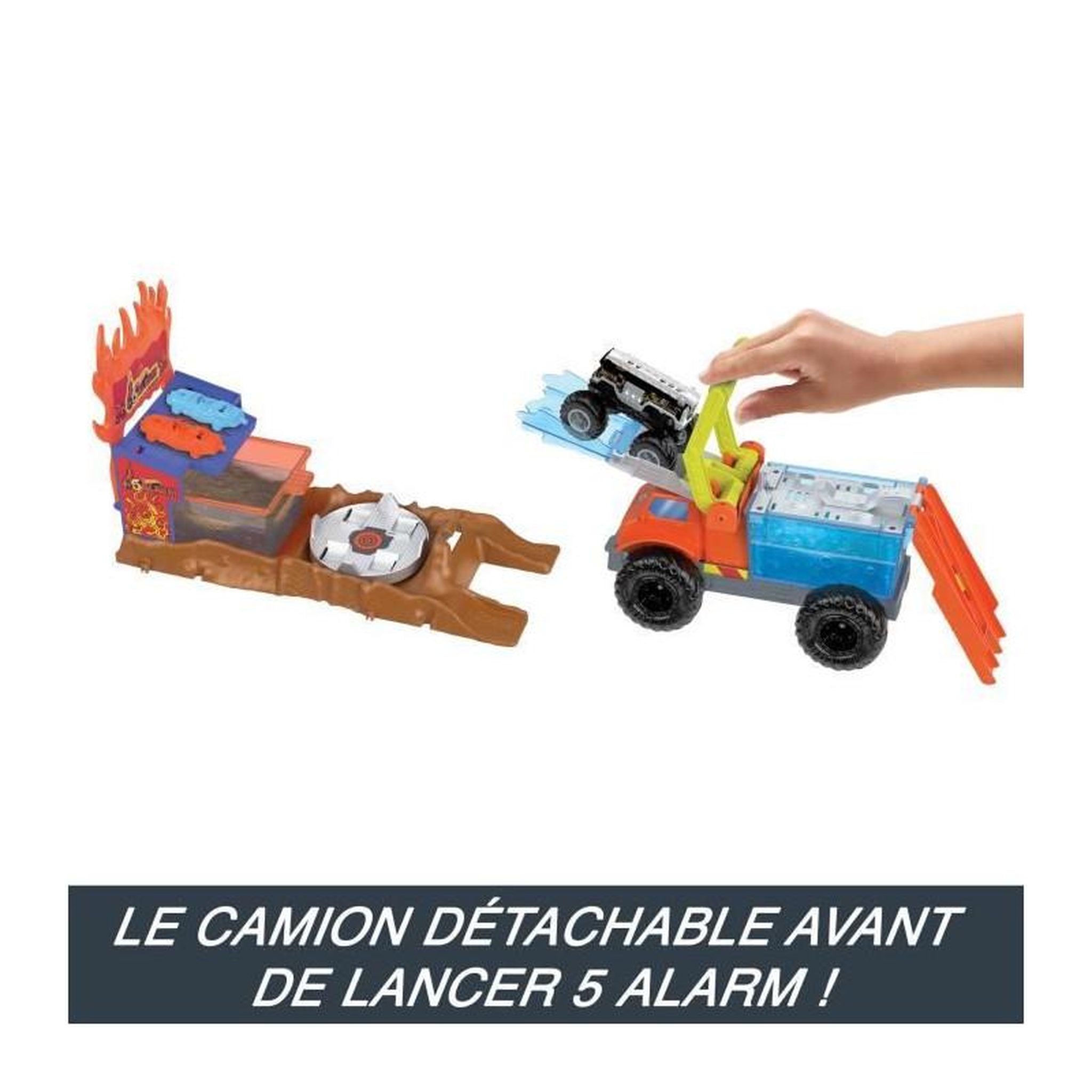 Voir la diapositive 5 : FISHER PRICE HOT WHEELS Coffret Monster Trucks Arena Smashers Color Shifters - Véhicule De Secours 5 alarm, Des 5 Ans HPN73