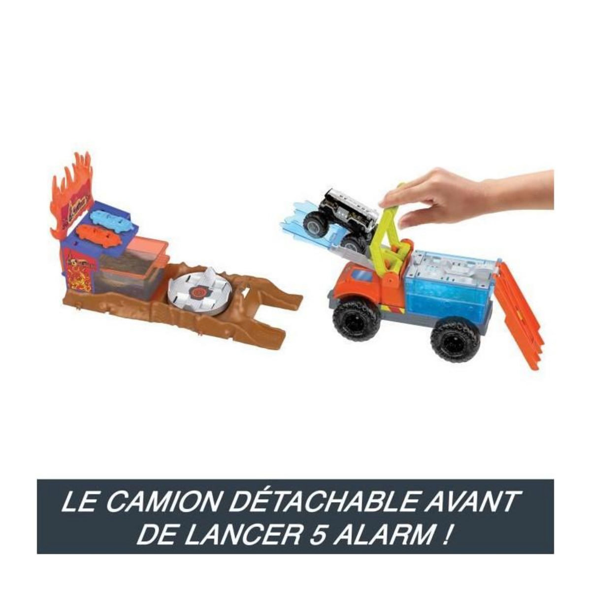 MATTEL Petit véhicule Mattel Hot Wheels Monster Trucks Arena Smashers Color Shifters 5 Alarm