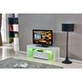 Voir la diapositive 4 : Habitat et Jardin Meuble TV LED  Borda  - 130 x 34 x 45 cm - Blanc laqué