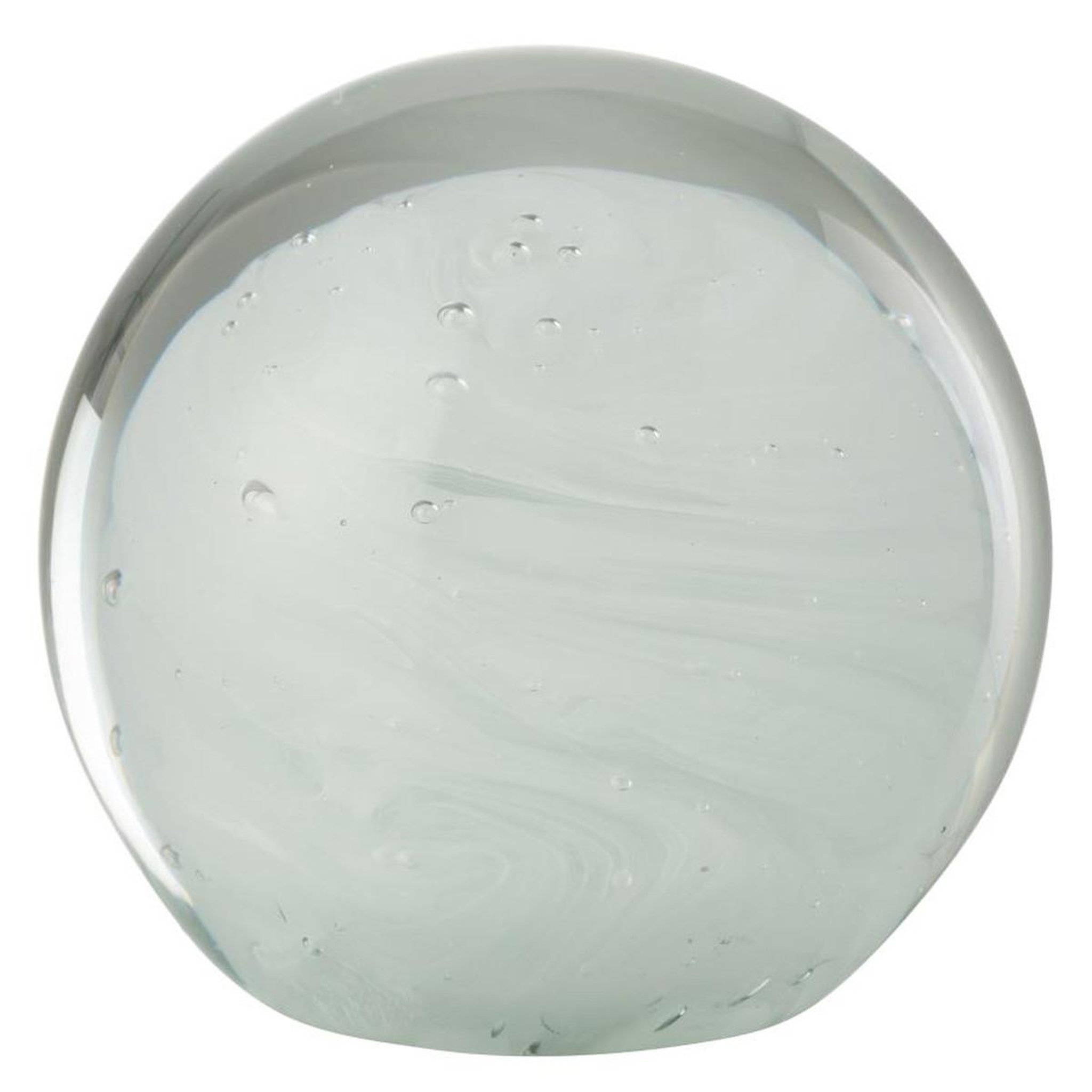 J-LINE Presse-papier en verre  twister  17cm blanc