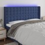 Voir la diapositive 1 : VIDAXL Tete de lit a LED Bleu 203x16x118/128 cm Tissu