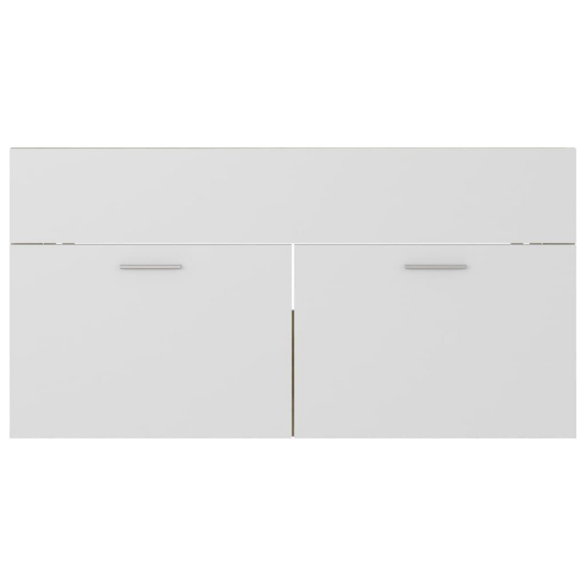 VIDAXL Armoire d'evier Blanc et chene sonoma Bois d'ingenierie