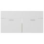 Voir la diapositive 5 : VIDAXL Armoire d'evier Blanc et chene sonoma Bois d'ingenierie