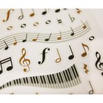 Stickers - Notes de musique - Dorures - 7,5 x 10 cm
