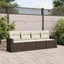 Voir la diapositive 1 : VIDAXL Salon de jardin 4 pcs avec coussins marron resine tressee