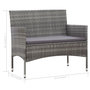Voir la diapositive 6 : VIDAXL Salon de jardin 4 pcs avec coussins resine tressee gris