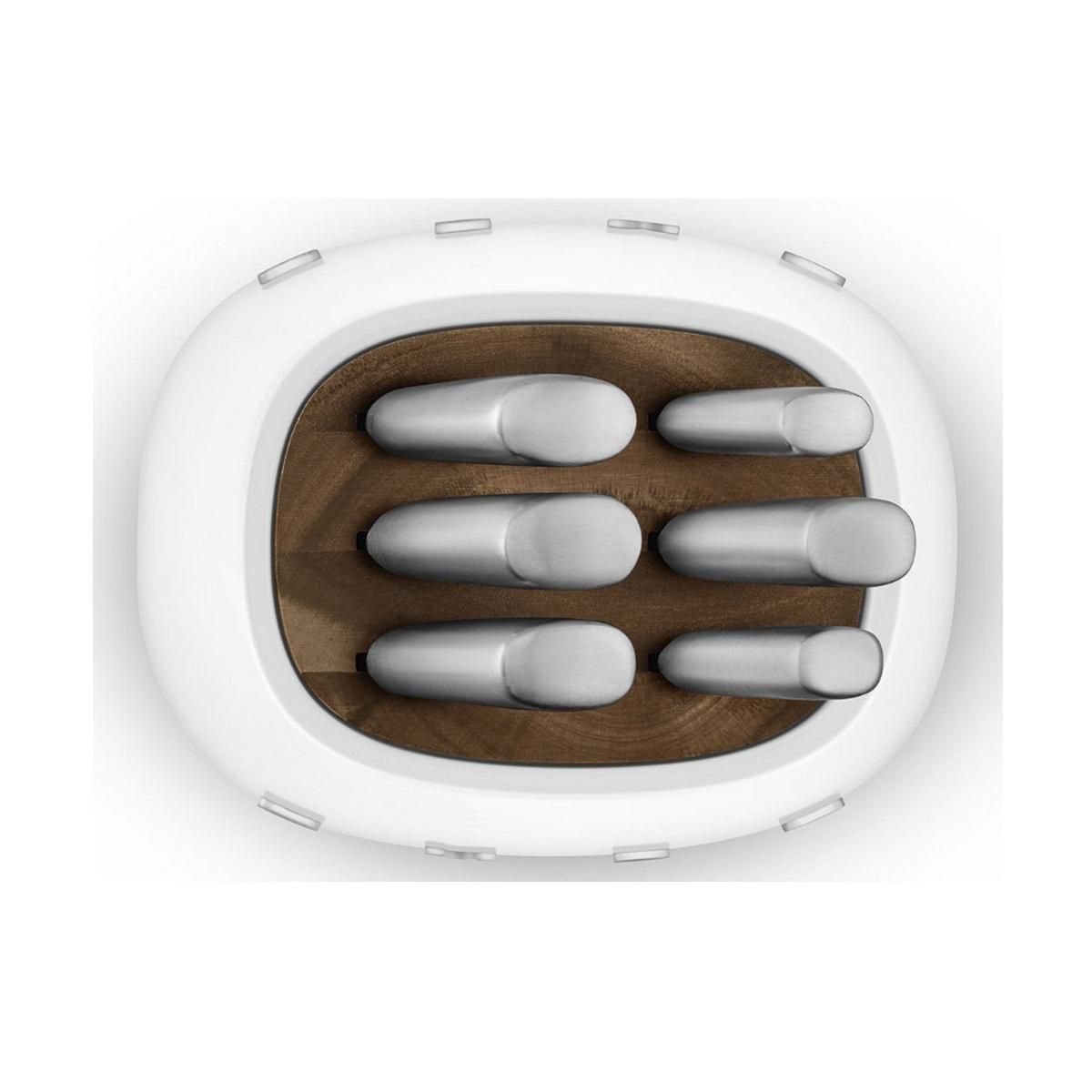 SMEG Bloc de 6 couteaux blanc - KBSF02WH