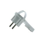 CENTRALE BRICO Fiche électrique plate mâle 2 pôles + terre, 16 A