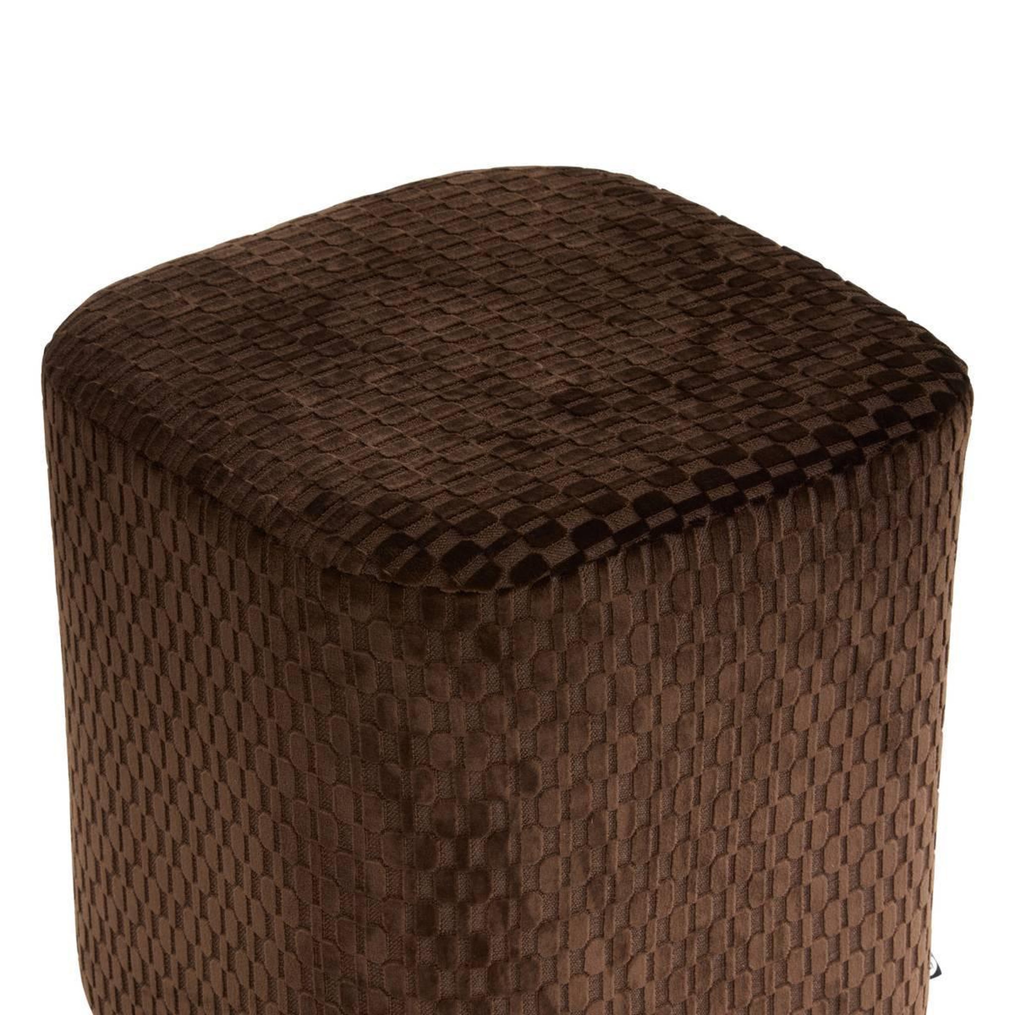 Voir la diapositive 2 : ATMOSPHERA Pouf en Velours  Selia  38cm Marron Tonka