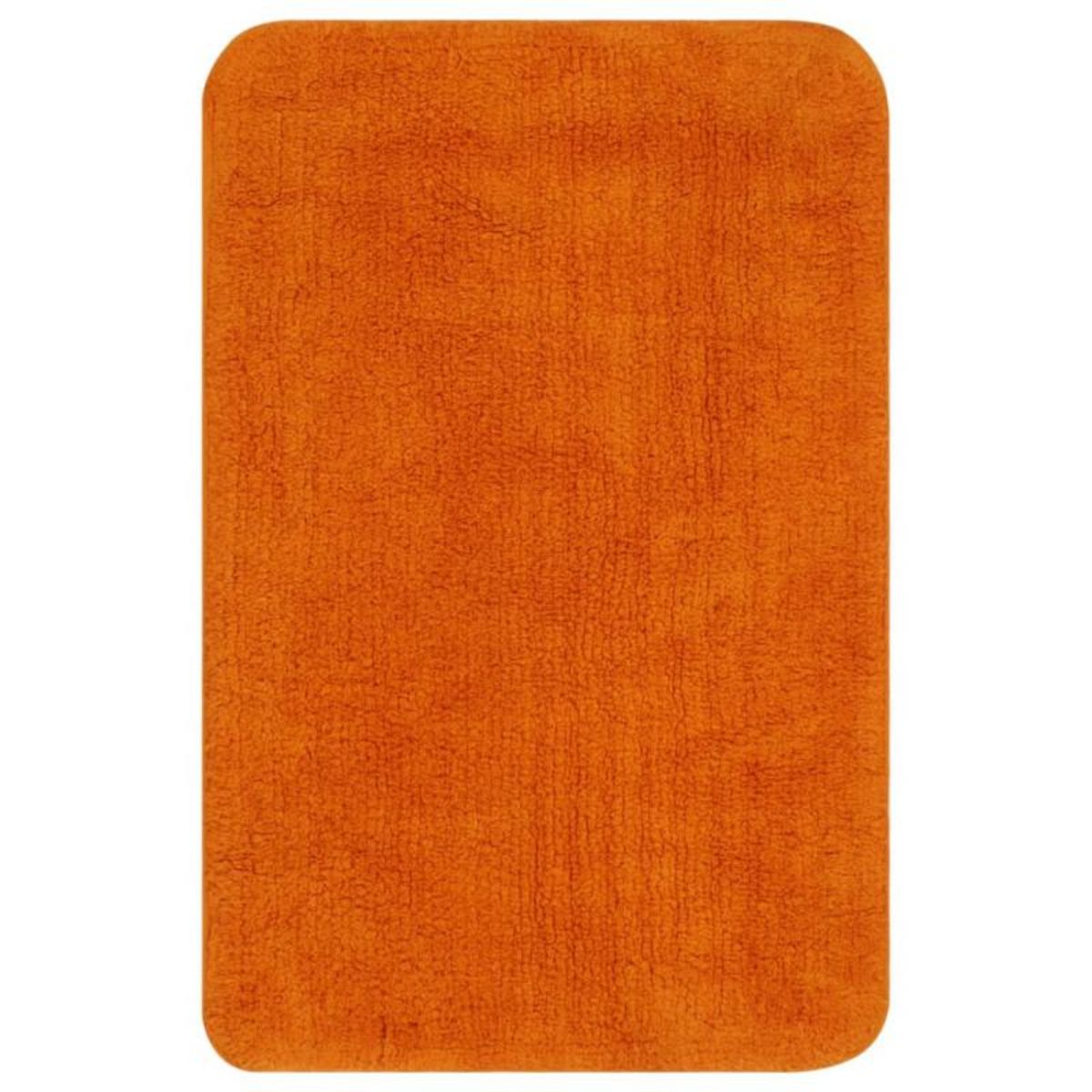 VIDAXL Tapis de salle de bain 2 pcs Tissu Orange