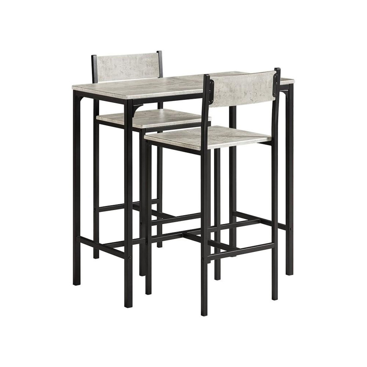 SOBUY SoBuy - Ensemble de table avec 2 chaises et 2 tabourets - Industriel - OGT03