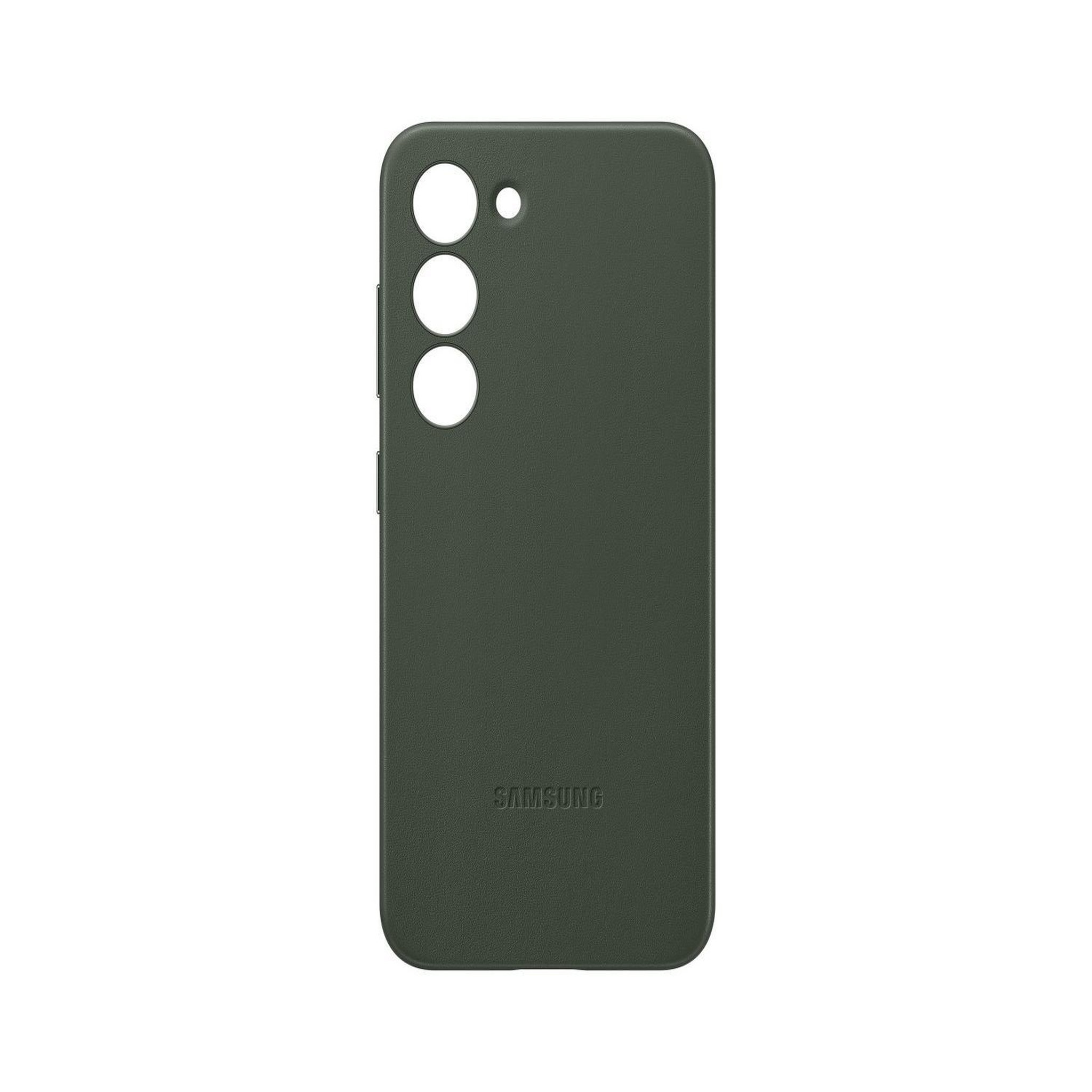 Voir la diapositive 3 : Samsung Coque en cuir pour Samsung Galaxy S23 5G Vert