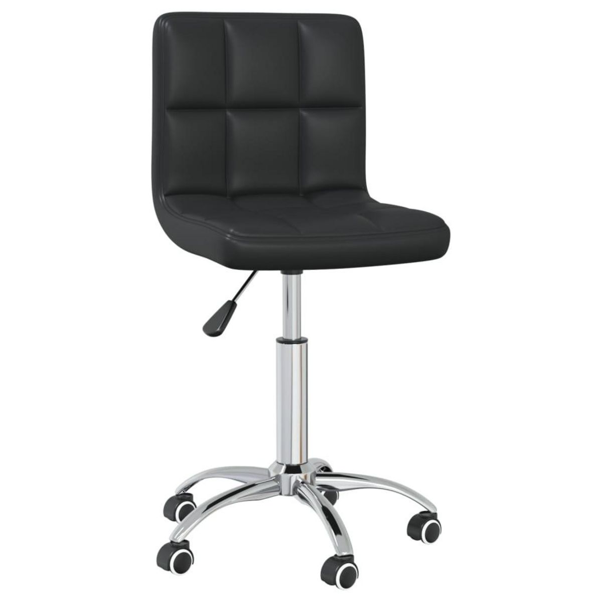 VIDAXL Chaise de bureau pivotante Noir Similicuir
