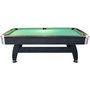 Voir la diapositive 2 : PLAY4FUN Billard Américain avec Retour de Boules Automatique et Accessoires, 220 x 123 x 80 cm - Noir et Tapis Vert
