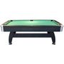 Voir la diapositive 2 : PLAY4FUN Billard Américain avec Retour de Boules Automatique et Accessoires, 220 x 123 x 80 cm - Noir et Tapis Vert