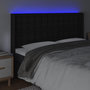 Voir la diapositive 4 : VIDAXL Tete de lit a LED Noir 147x16x118/128 cm Similicuir