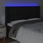 Voir la diapositive 4 : VIDAXL Tete de lit a LED Noir 147x16x118/128 cm Similicuir