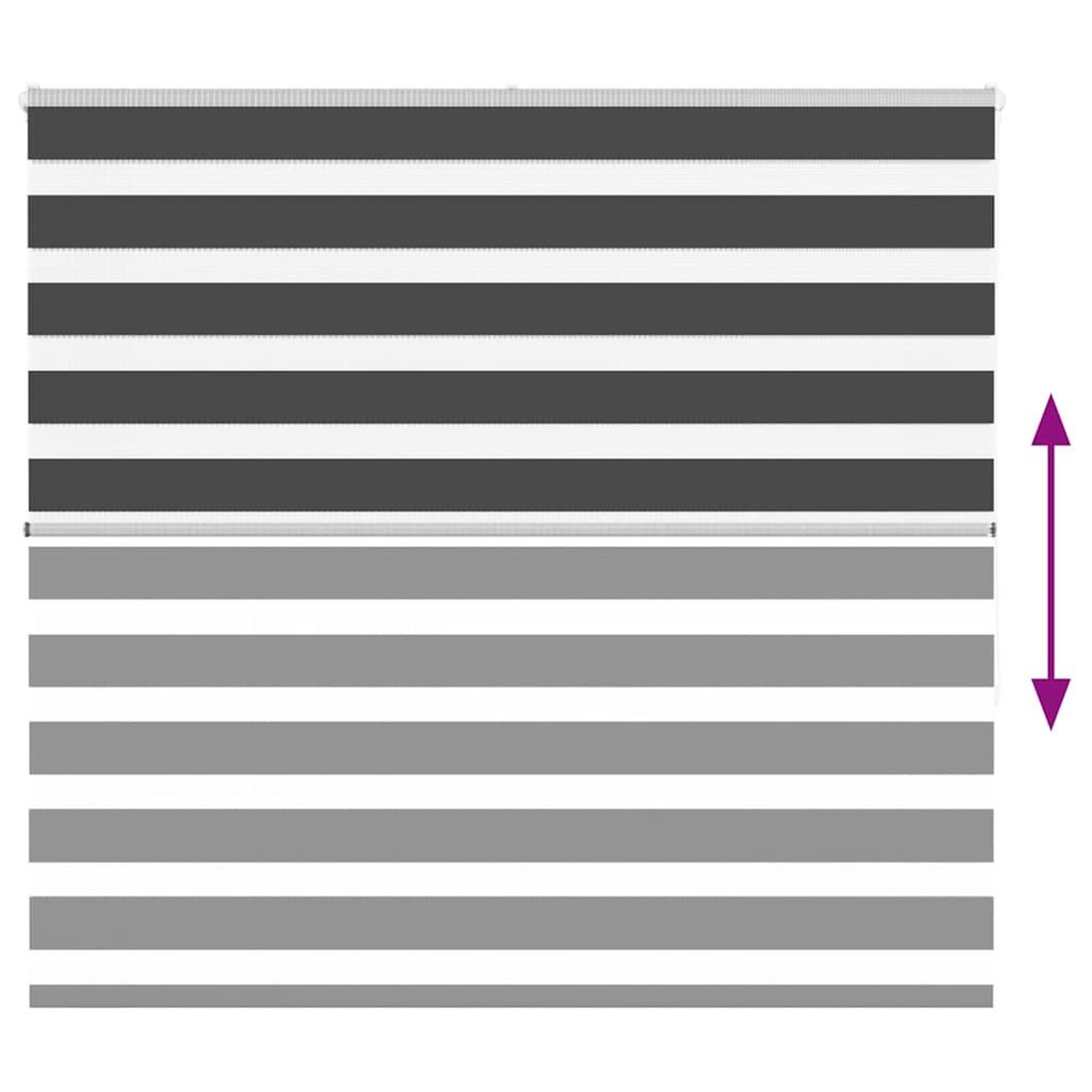 Voir la diapositive 5 : VIDAXL Store zebre noir 165x150 cm largeur du tissu 160,9 cm polyester