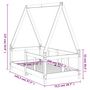 Voir la diapositive 6 : VIDAXL Cadre de lit pour enfant blanc 70x140 cm bois de pin massif