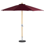 HESPERIDE Parasol droit Rond Tinaei. Coloris disponibles : Rouge