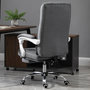 Voir la diapositive 5 : HOMCOM HOMCOM Fauteuil de bureau manager grand confort repose-pied tétière intégrés dossier inclinable lin gris
