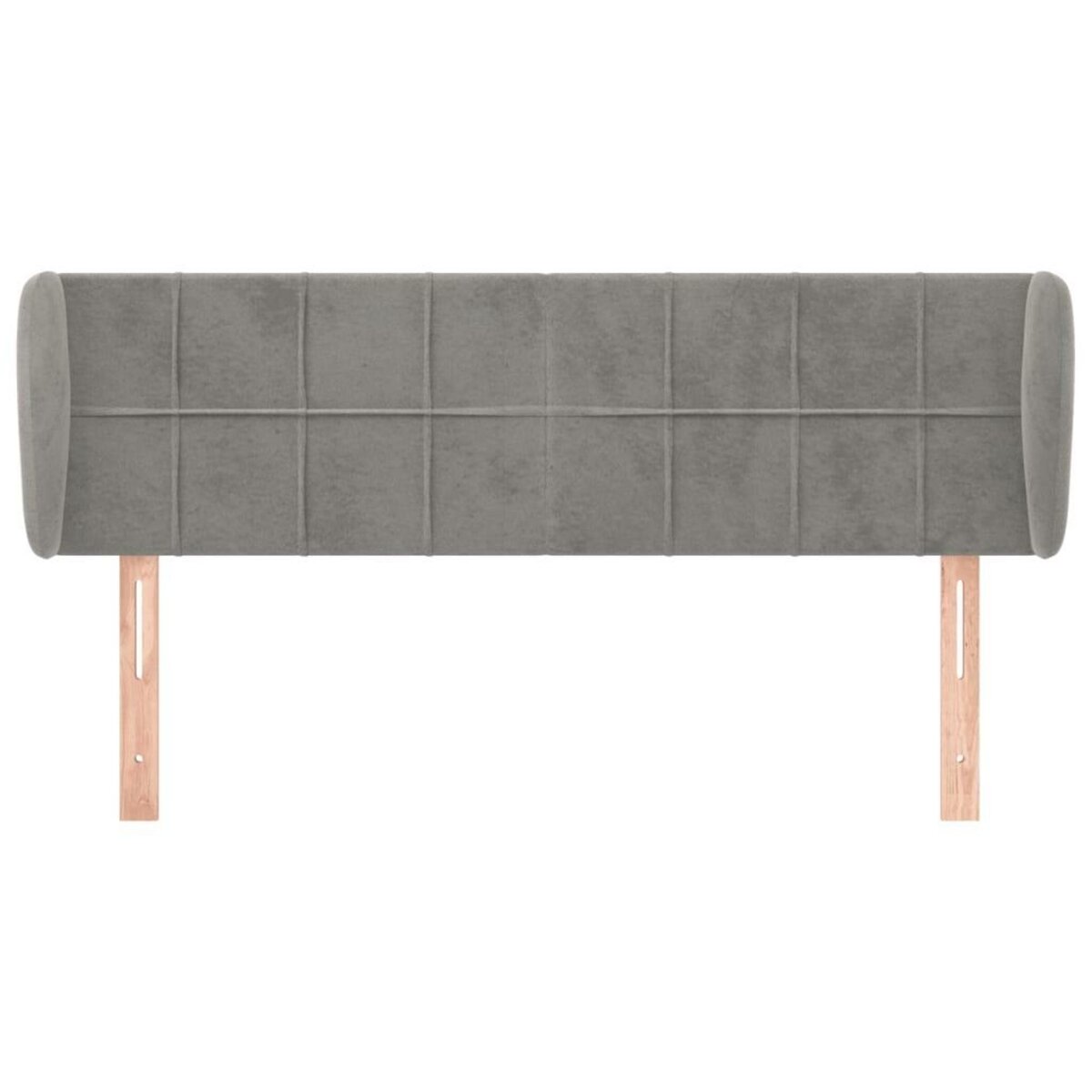 VIDAXL Tete de lit avec oreilles Gris clair 147x23x78/88 cm Velours