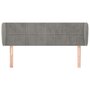 Voir la diapositive 3 : VIDAXL Tete de lit avec oreilles Gris clair 147x23x78/88 cm Velours