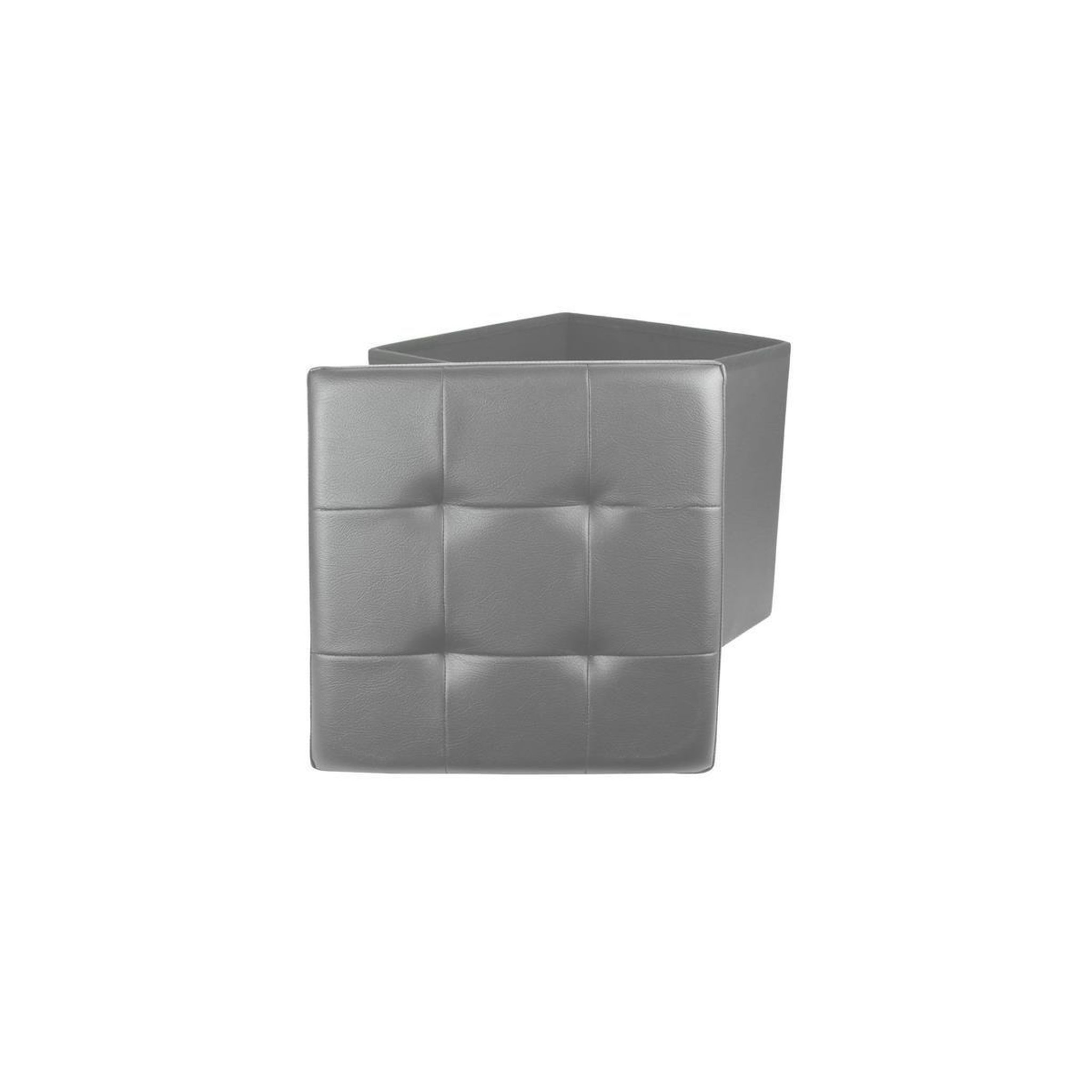 Voir la diapositive 2 : The Home Deco Factory Pouf & coffre de rangement  home factory  38cm gris