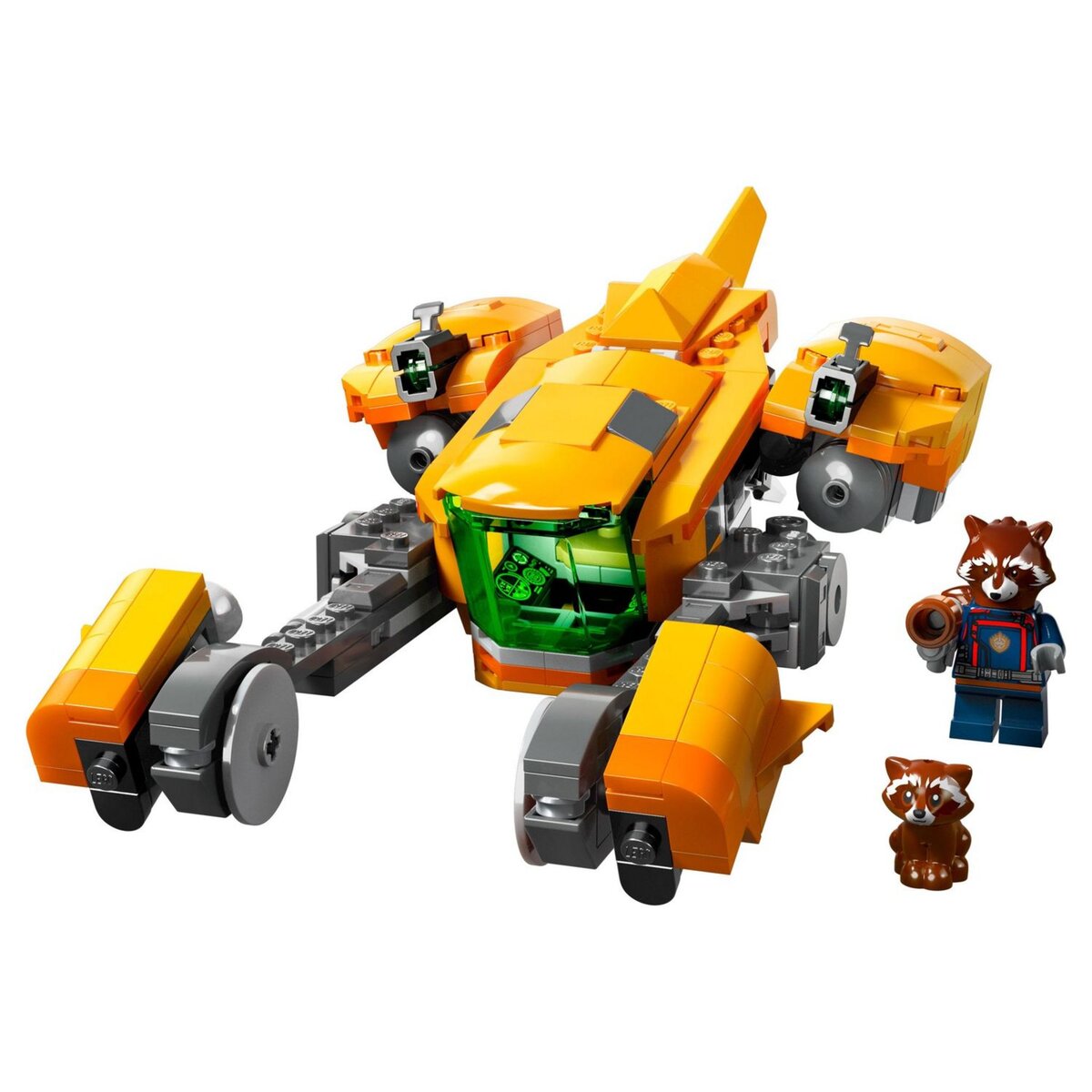 LEGO Marvel 76254 Le vaisseau de bébé Rocket, Jouet de Construction Vaisseau Spatial des Gardiens de la Galaxie Volume 3 pour Enfants avec Minifigurines Super-Héros Raton