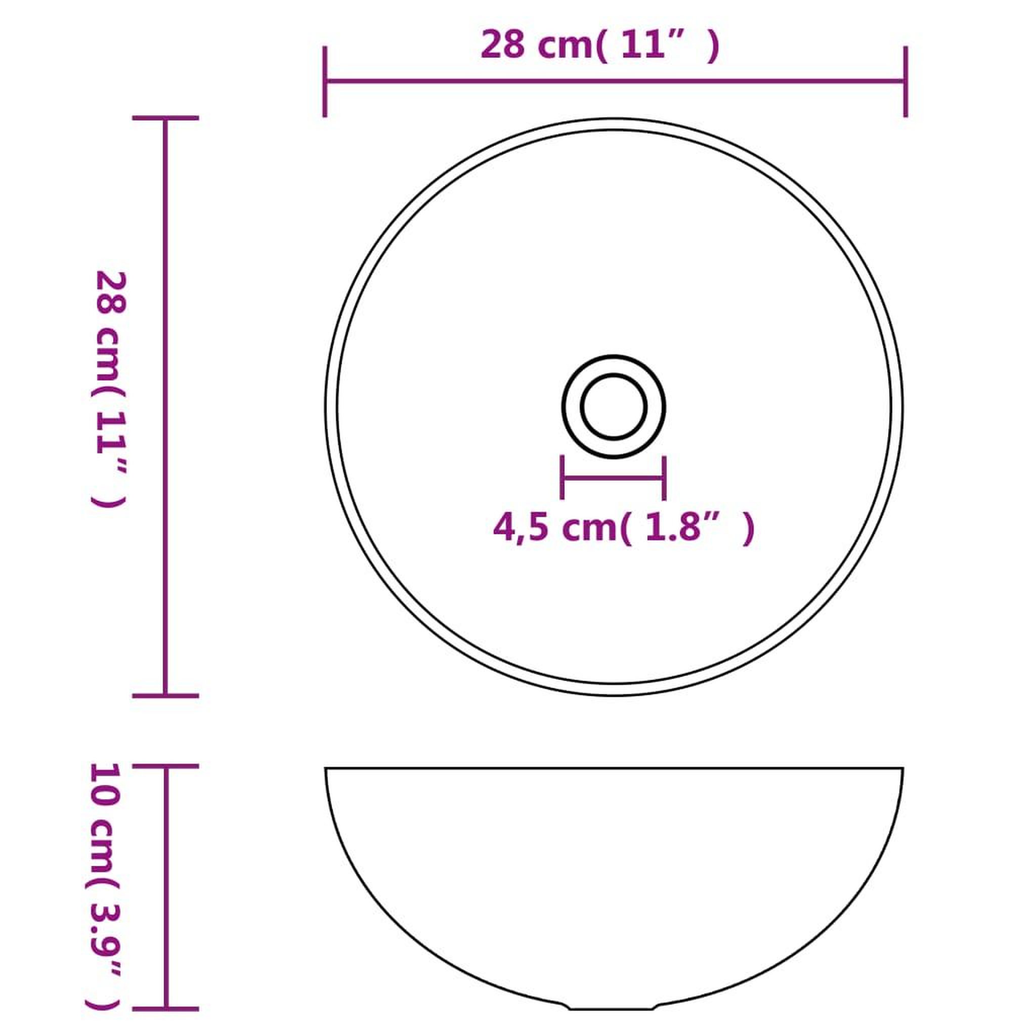 Voir la diapositive 6 : VIDAXL Lavabo de salle de bain Ceramique Vert Rond
