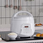 Voir la diapositive 4 : KITCHENCOOK Kitchencook - Cuiseur à Riz 2.2l - Panier Vapeur Intégré - 400w - 4 Menus De Cuisson Automatique - Départ Différé - Blanc