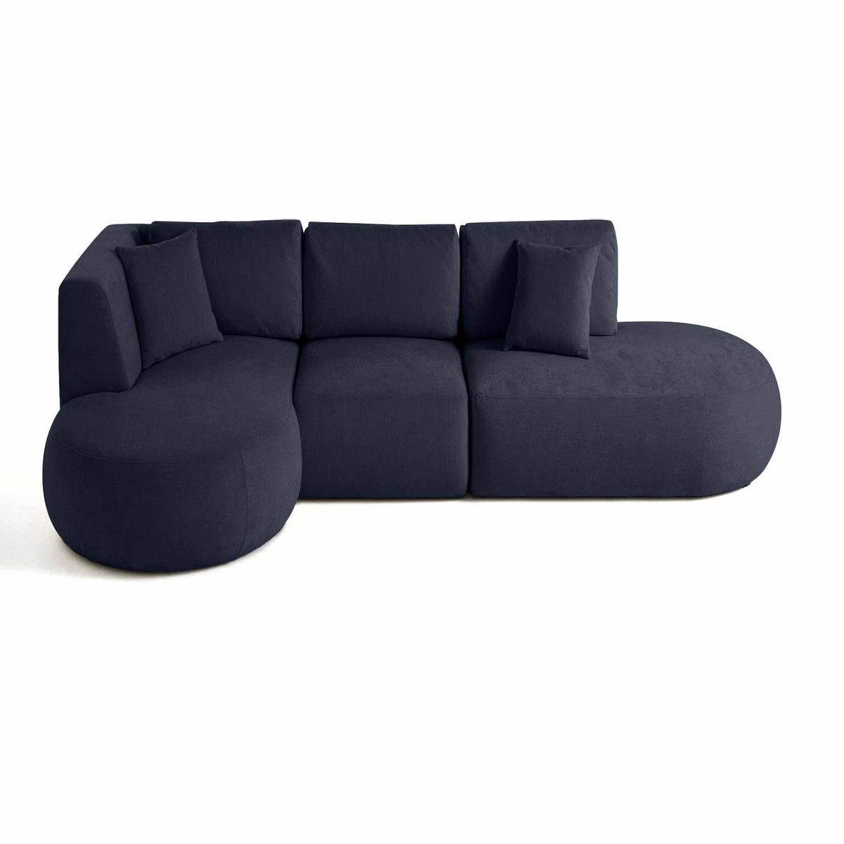 LISA DESIGN Santorini - canapé modulable d'angle gauche - 5 places - en tissu texturé