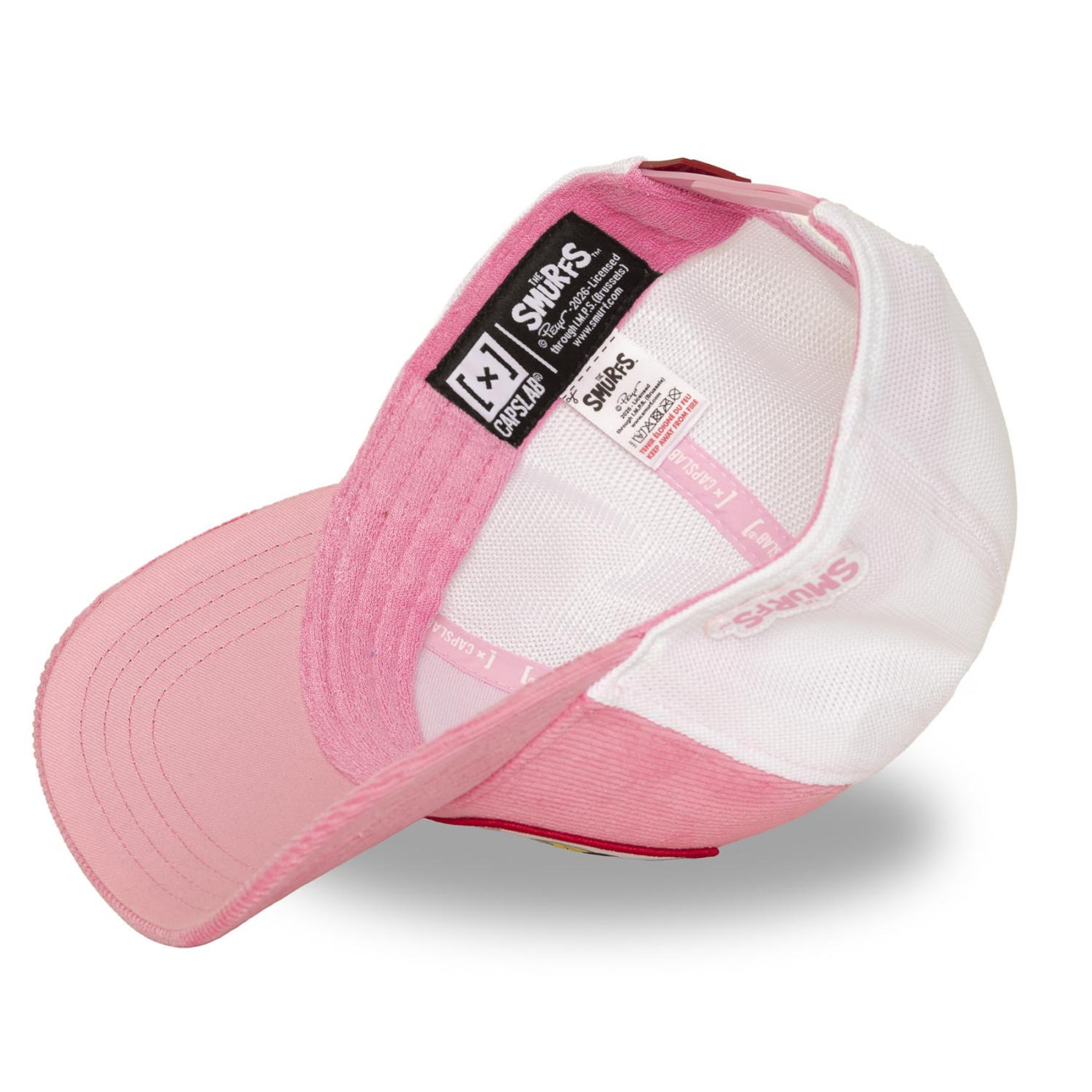Voir la diapositive 5 : CAPSLAB Casquette baseball effet velours avec filet et patch soft pink