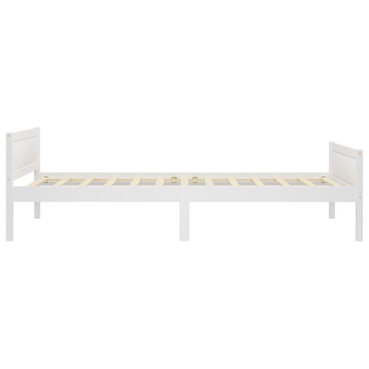 VIDAXL Cadre de lit Bois de pin massif Blanc 90x200 cm