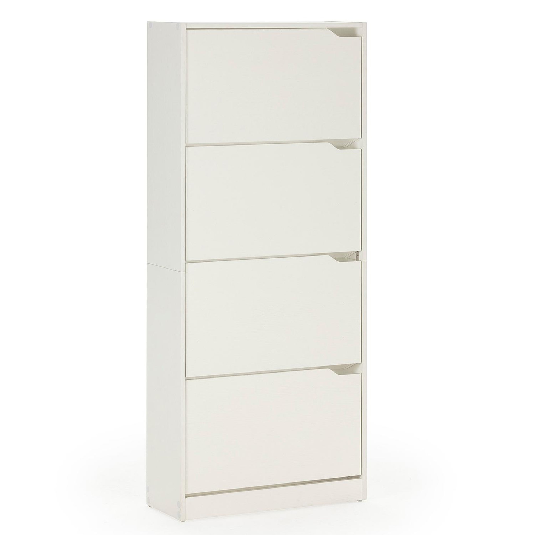 VS VENTA-STOCK Meuble à chaussures Angel, 4 portes, couleur blanche, pour 24 paires