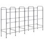 Voir la diapositive 2 : VIDAXL Etagere de rangement pour 12 caisses Argente 190x33x116cm Acier
