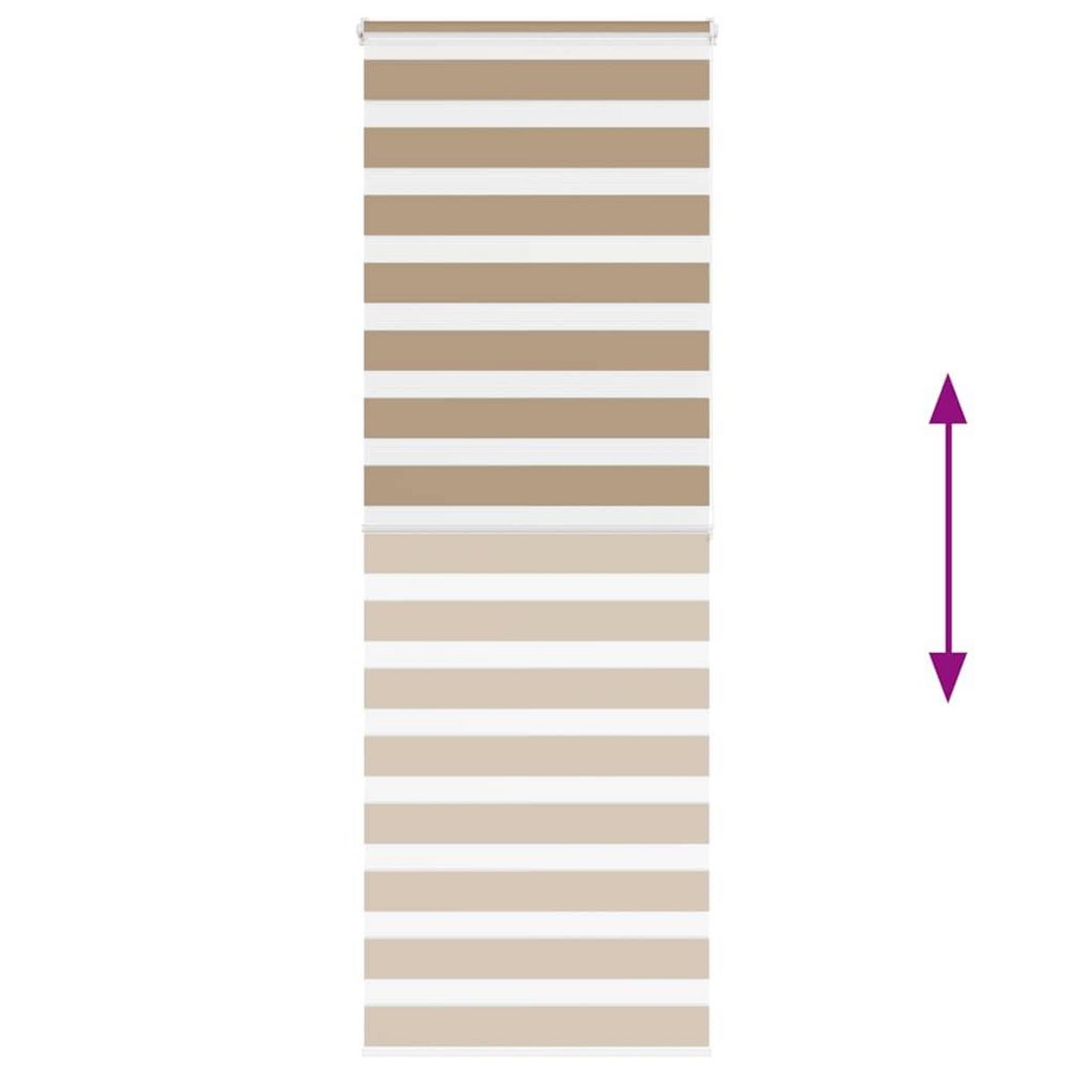 VIDAXL Store zebre marron sable largeur du tissu 85,9 cm polyester