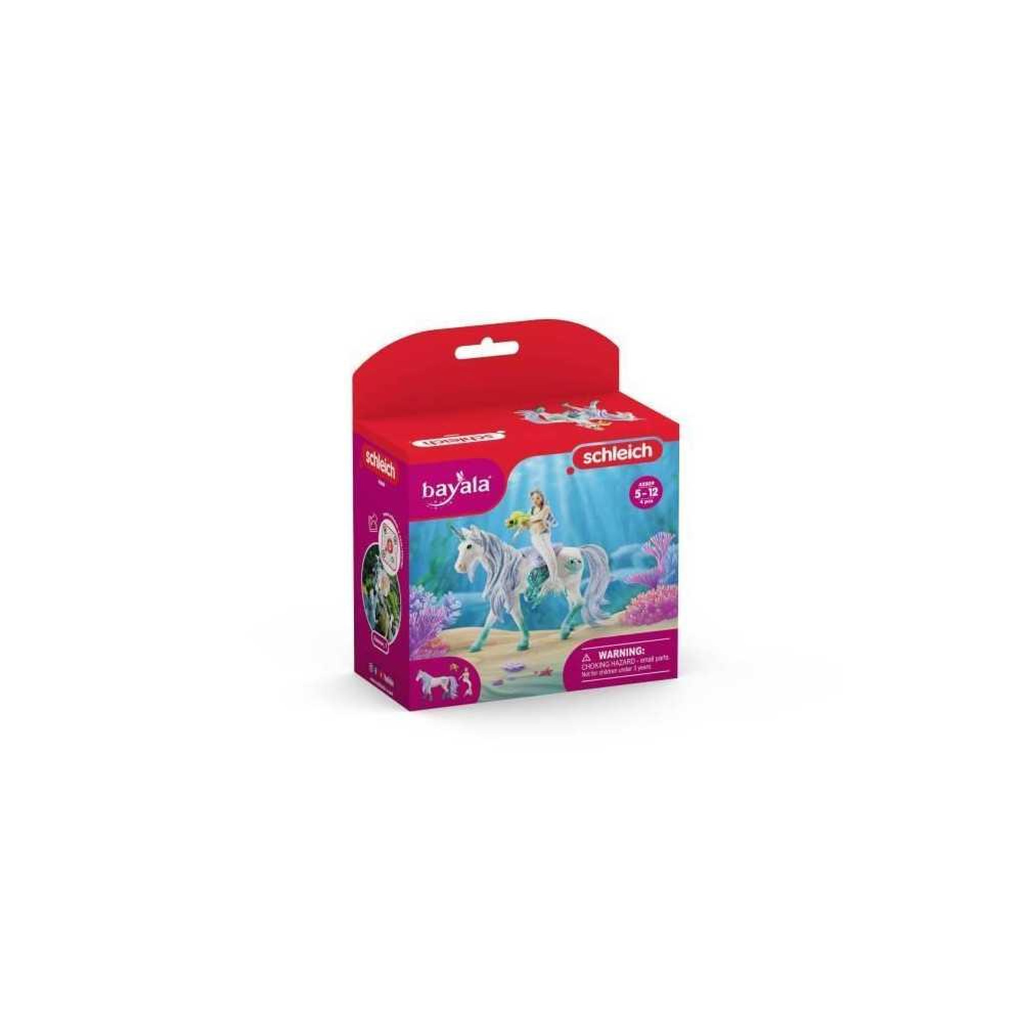 Voir la diapositive 4 : Schleich Figurine Sirene sur licorne de mer, Schleich 70594 Bayala, 4 pieces, Des 5 ans