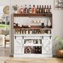 Voir la diapositive 2 : MERAX Buffet de cuisine 2 portes 0 tiroir - 120 cm blanc+naturel mdf