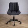 Voir la diapositive 3 : IDIMEX Chaise de bureau VASILO en velours côtelé