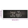 Voir la diapositive 6 : VIDAXL Tapis de cuisine lavable imprime tasse noir 60x180 cm velours