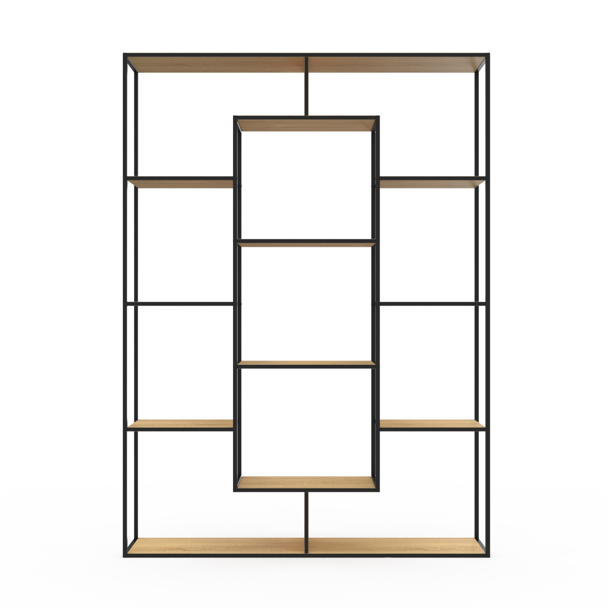 Voir la diapositive 3 : ID MARKET Etagère bibliothèque detroit avec 11 compartiments design industriel 143 cm