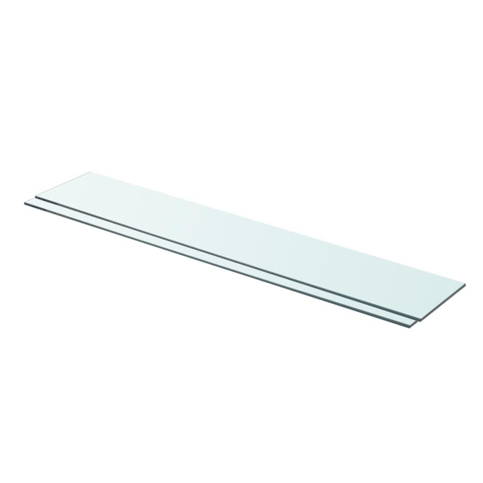 Voir la diapositive 1 : VIDAXL Panneaux d'etagere 2 pcs Verre Transparent 90 x 15 cm