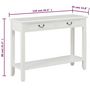 Voir la diapositive 6 : VIDAXL Table console Blanc 110x35x80 cm Bois