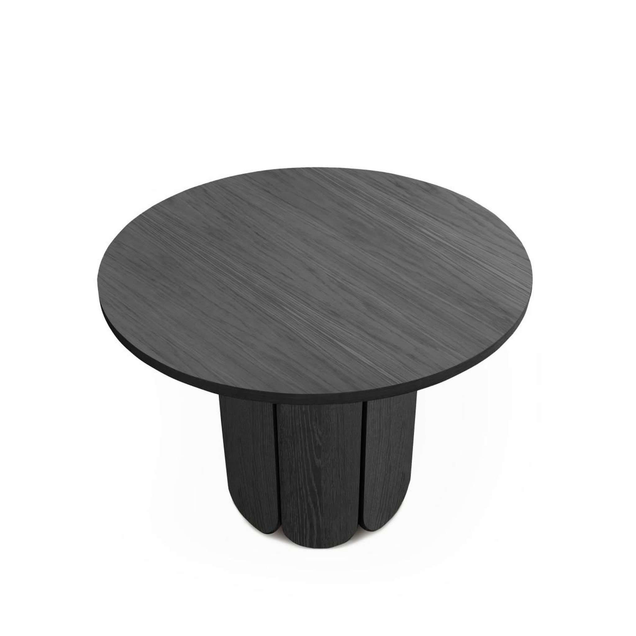 Voir la diapositive 3 : Paris Prix Table à manger ronde design  soft  98cm chêne & noir