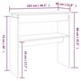 Voir la diapositive 6 : VIDAXL Table console Sonoma gris 102x30x80 cm Bois d'ingenierie