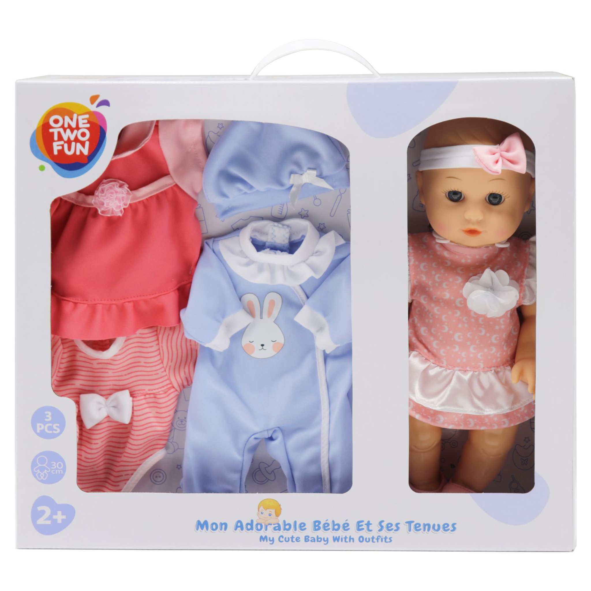 Voir la diapositive 4 : One Two Fun Mon bébé avec tenues - 30 cm